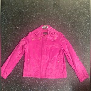 Talbots bright pink light jacket- size 2